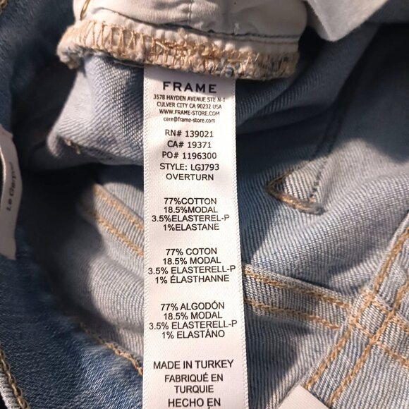 Frame Le Garcon‎ Low-Rise Light Blue Jeans Women's Size 26 Slim Fit - Picture 10 of 12
